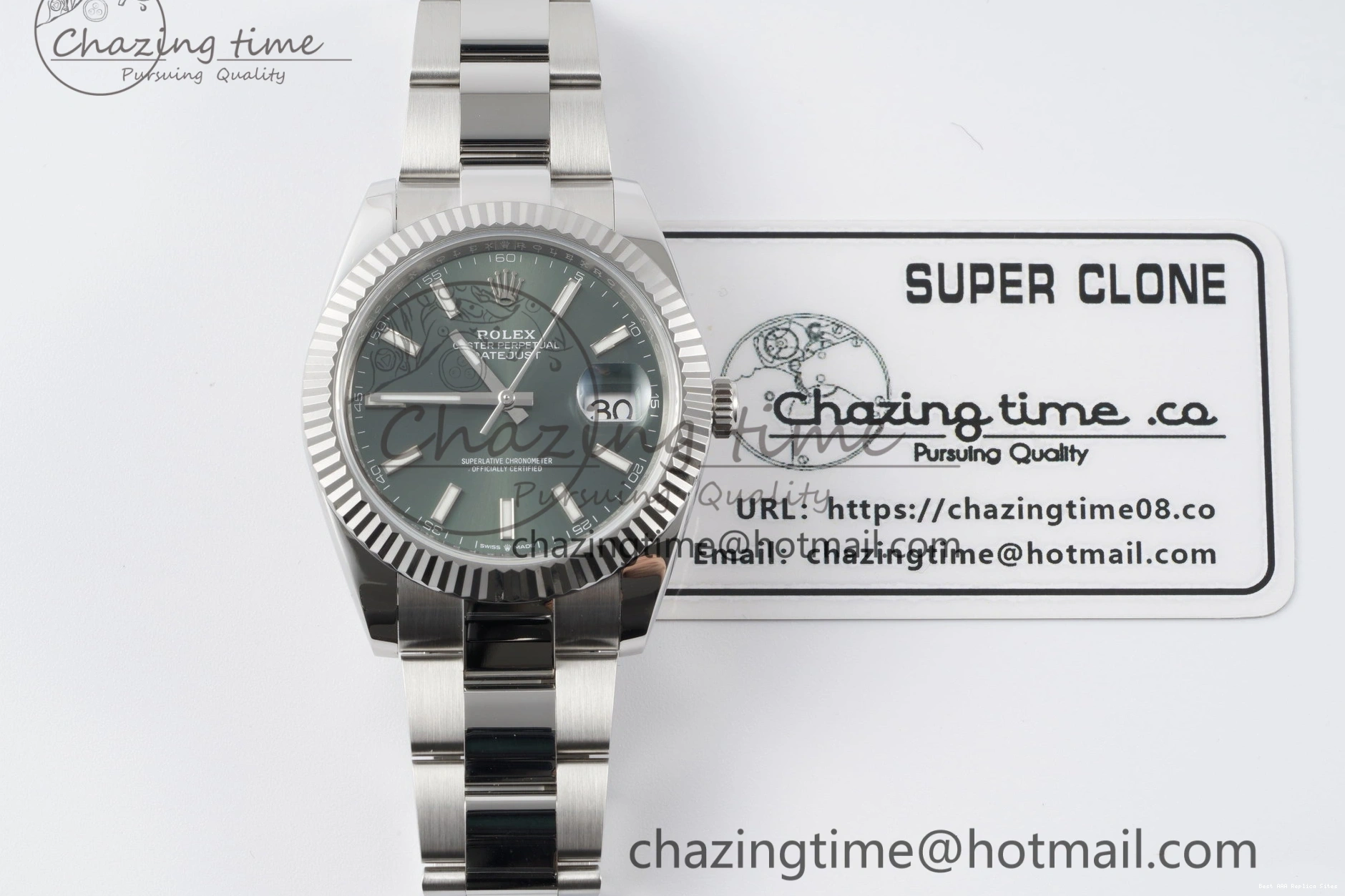 AAA Replica Watches Oyster 1:1 Packable 904L Bracelet 41 Stick 2154 DateJust NTF on Edition Steel Best 126334 VR Dial Green 1229